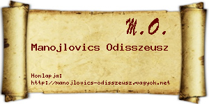 Manojlovics Odisszeusz névjegykártya